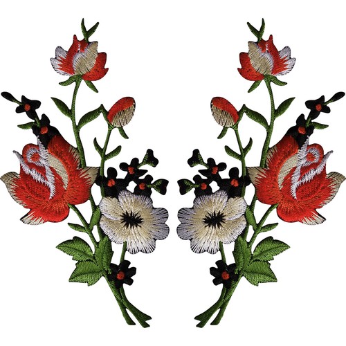 Pair rose flower - of, patches