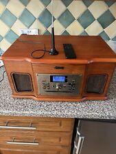 Shuman Classic Wooden Music Centre with Vinyl Record Player 8-in-1