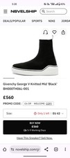 Genuine Givenchy George v shock black Shoes  Bargain 🔥🔥🔥