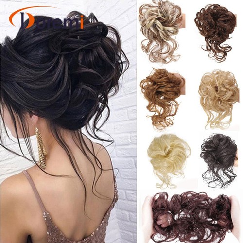 Messy bun hair - messy,