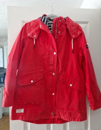 Ladies joules red raincoat - red,