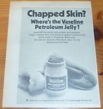 1970 VINTAGE SMALL AD VASELINE WHITE PETROLEUM JELLY