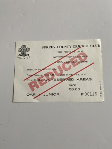 Surrey cricket natwest trophy - surrey,