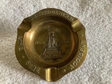 Antique brass ashtray - brass,