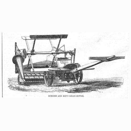 Burgess key grain mower - &,