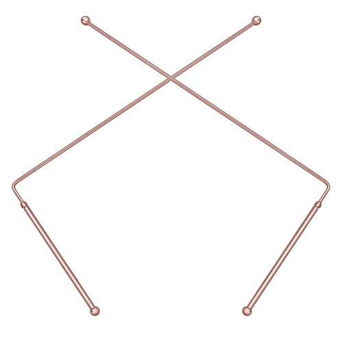 2pcs pure copper - 2pcs, dowsing