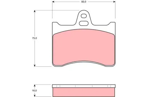 Brake pads gdb262 trw - brake,