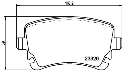Don rear brake pad set - set, vw