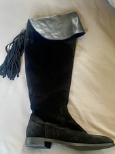 Russell & Bromley Black Suede