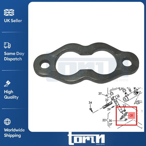 Injector clamping plate for - clamping,