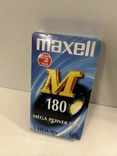VHS Maxwell 180 Mega Power Tape, Blank Video Tape