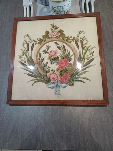 Antique tapestry frame - in,