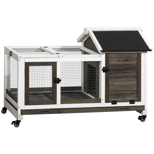 Pawhut rabbit hutch guinea - hutch,,