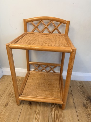 Vintage bamboo cane bedside - vintage,