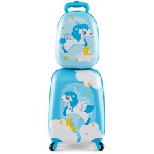 2Pcs 12" 16" ABS Kids Suitcase
