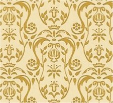 Streets Ahead Regency Gold Interior Dolls House Wallpaper, A3, 1:12