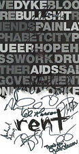 RENT Cast SIGNED Program New York Theatre Workshop Menzel Rapp Pascal Grief COA