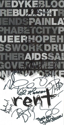 Rent cast signed program - program, new