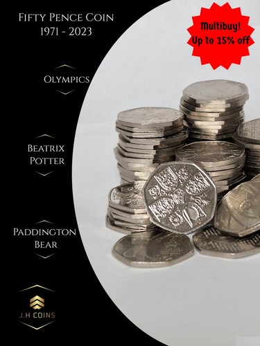 50p coins circulated - coins,
