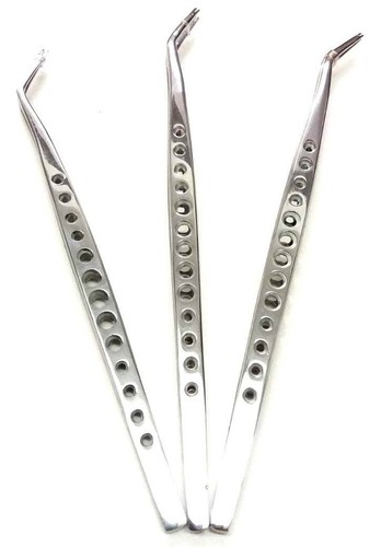Curved tweezers serrated - tweezers,