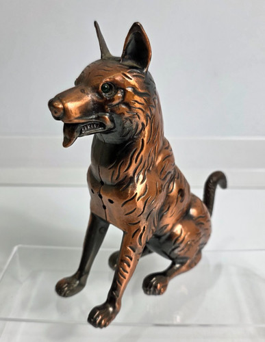 Vintage bronze german shepherd - vintage,