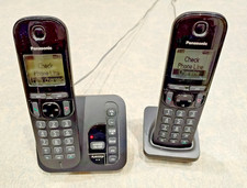Panasonic KX-TGC222 Twin Cordless DECT Phone with Answer Machine - Black