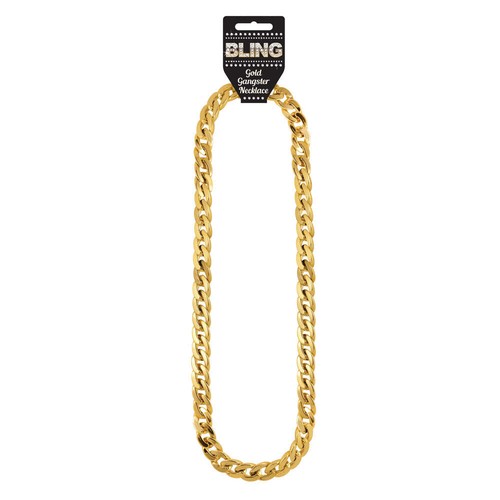 Bling gold gangster chain - bling,