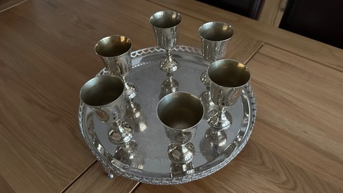 Silver plated goblets - silver, and