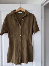 ZARA Khaki Playsuit | Viscose