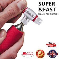 Arsuk Gas Tyre Inflator CO2 Biking Pump Bicycle Fast Schrader Presta Valve Red