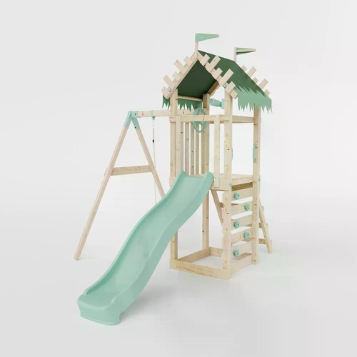 Climbing frame with single - climbing,
