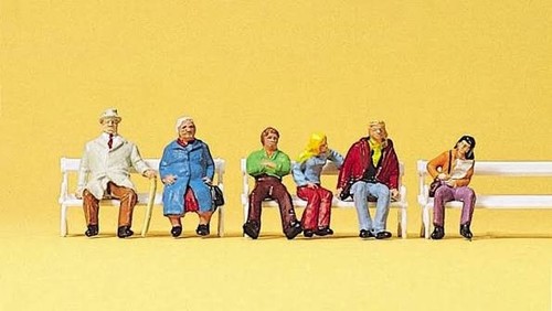 Preiser model railway couples - model,