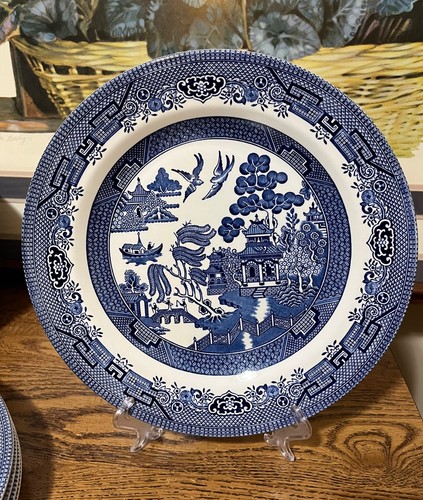 Vintage churchill blue willow - blue,