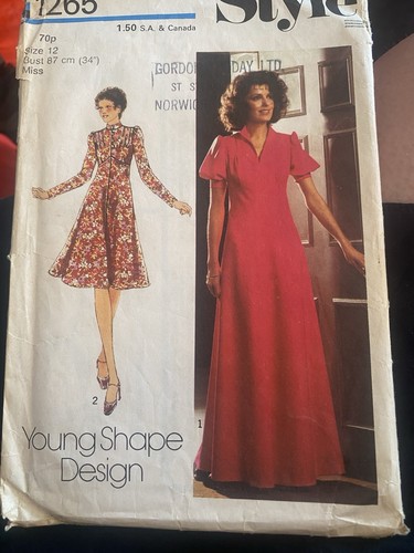 1970s dress pattern style 1265 - pattern,