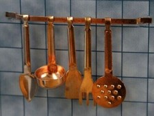 Copper Kitchen Utensils, Dolls