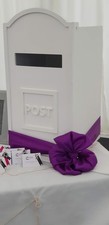 Handmade White Wooden Post Box