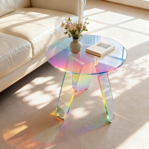 Clear acrylic end - table, luxury