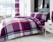 Reversible Duvet Quilt Cover Bedding Set Single Double King Size With Pillowcase