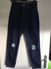 Boohoo ladies jeans dark blue slim style size 10