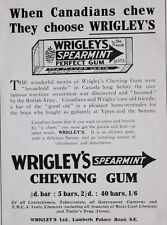 1917 WWI WW1 CANADIAN ARMY PRINT WRIGLEYS SPEARMINT CHEWING GUM LAMBETH