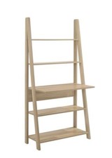 Oak ladder desk bookcase - oak,
