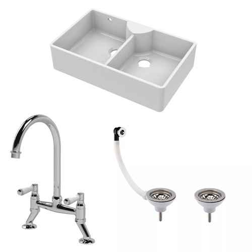 Traditional fireclay kitchen - fireclay,