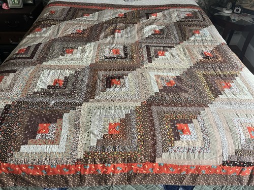 Vintage handmade quilt log - vintage,