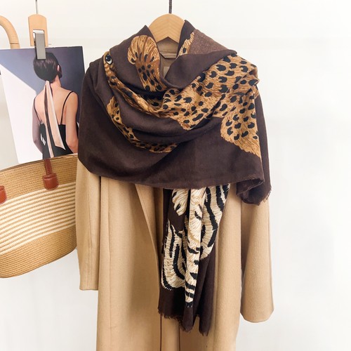 Women cheetah print scarf soft - women,