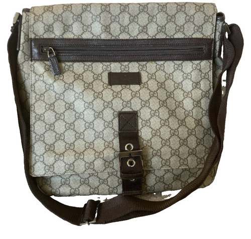 Gucci canvas messenger - gg,
