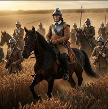 Oliver Cromwell with his loyal