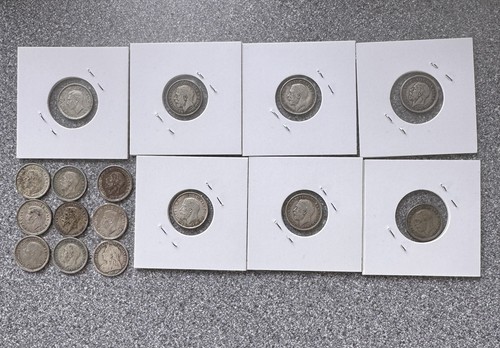 Pre 1947 threepence coins - 16,