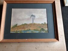 Original Watercolour Priddy Pool Mendip Hills Somerset Buck The Lone Pine 1977