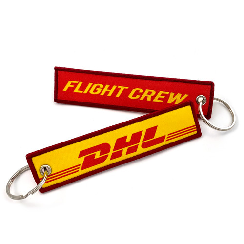 Dhl flight crew woven keyring - dhl-flight,