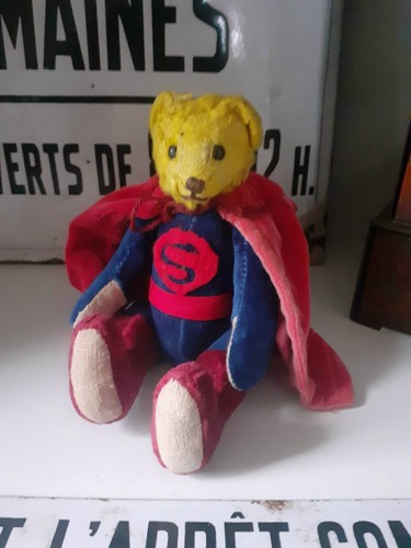 17cm bear antique superman old - 17cm,